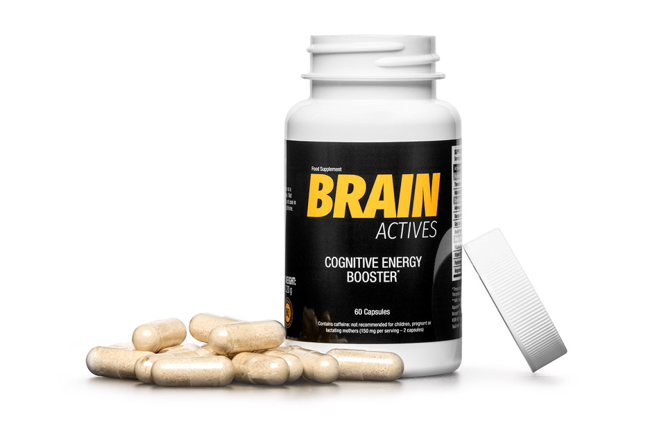 Brain Actives bottle with capsules